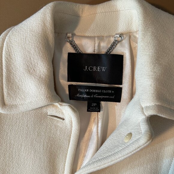 J.Crew Wool-Blend Lady Coat, Ivory, 2P - Picture 4 of 8